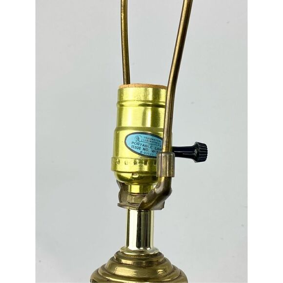 Vintage Stiffel Style Table Lamp MCM Heavy Brass Hollywood Regency 28" - Picture 4 of 6